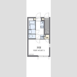 1K 間取り図