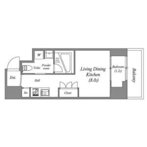 1LDK 間取り図