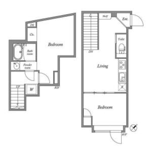 2DK 間取り図