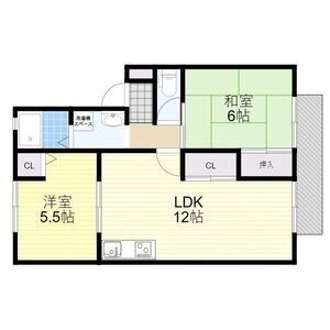 2LDK 間取り図