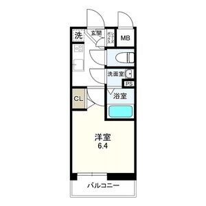 1K 間取り図