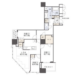 3LDK 間取り図
