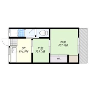 2DK 間取り図