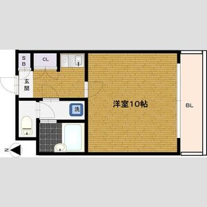 1K 間取り図