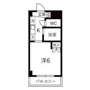 1K 間取り図
