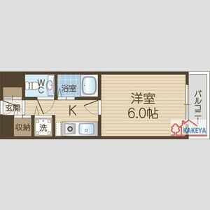 1K 間取り図