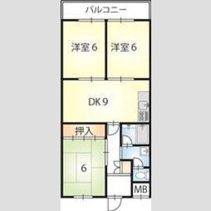 3DK 間取り図