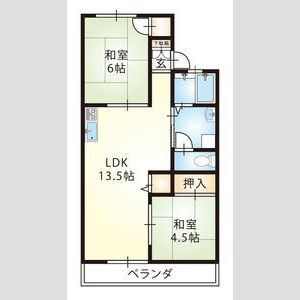 2LDK 間取り図