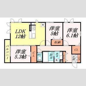 3LDK 間取り図