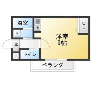1R 間取り図