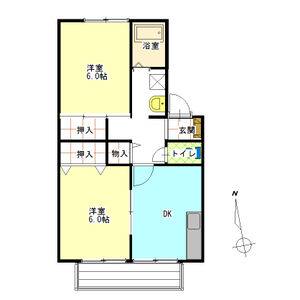 2DK 間取り図
