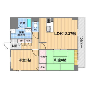 2LDK 間取り図