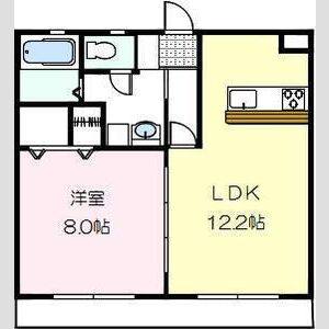 1LDK 間取り図