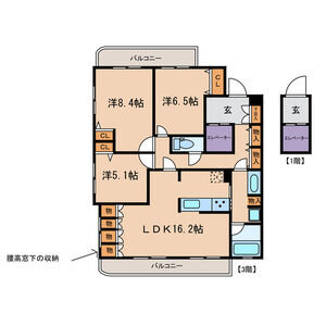 3LDK 間取り図