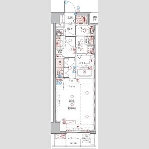 1K 間取り図