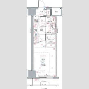 1K 間取り図