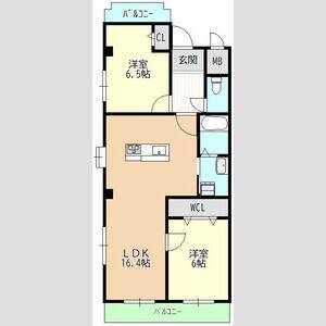 2LDK 間取り図
