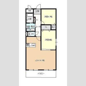 2LDK 間取り図