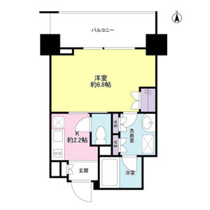 1K 間取り図