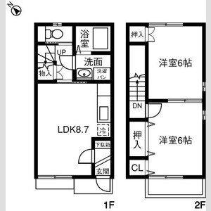 2LDK 間取り図