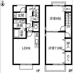 2LDK 間取り図