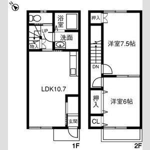 2LDK 間取り図