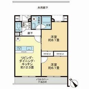2LDK 間取り図