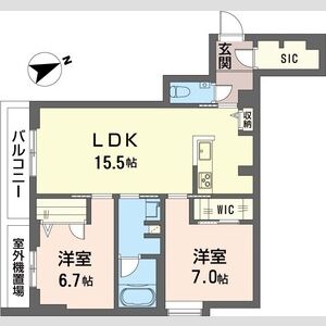 2LDK 間取り図