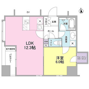 1LDK 間取り図