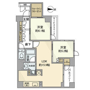 2LDK 間取り図