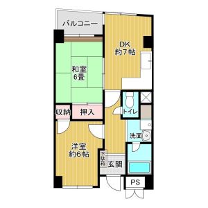 2DK 間取り図