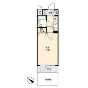 1K 間取り図