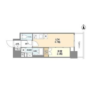 1DK 間取り図