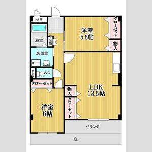 2LDK 間取り図