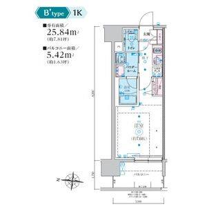 1K 間取り図