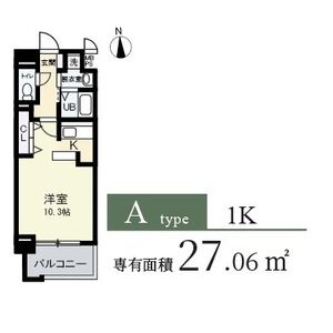 1K 間取り図