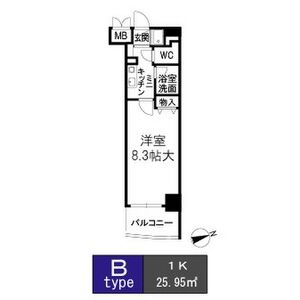 1K 間取り図