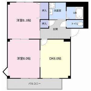 2DK 間取り図