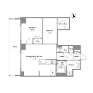 2LDK 間取り図