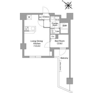 1LDK 間取り図
