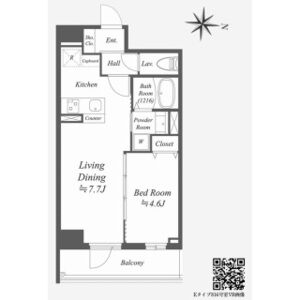 1LDK 間取り図