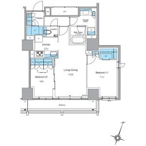 2LDK 間取り図