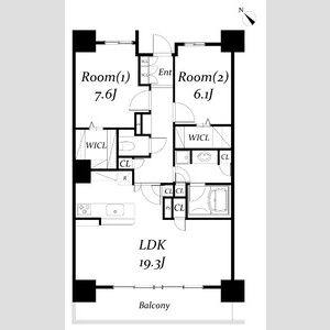 2LDK 間取り図