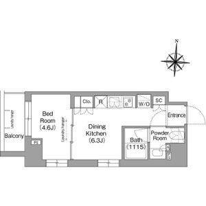 1DK 間取り図