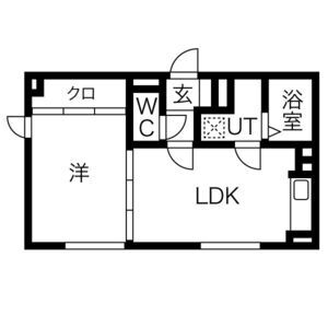 1LDK 間取り図
