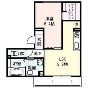 1LDK 間取り図