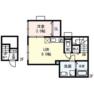 1LDK 間取り図