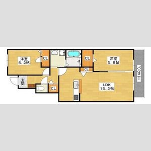 2LDK 間取り図