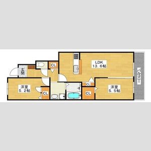 2LDK 間取り図