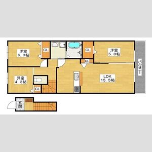 3LDK 間取り図